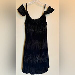 CARABELLA Collection Womens Stretch Black Sequin Dress, Size Large Spandex Blend